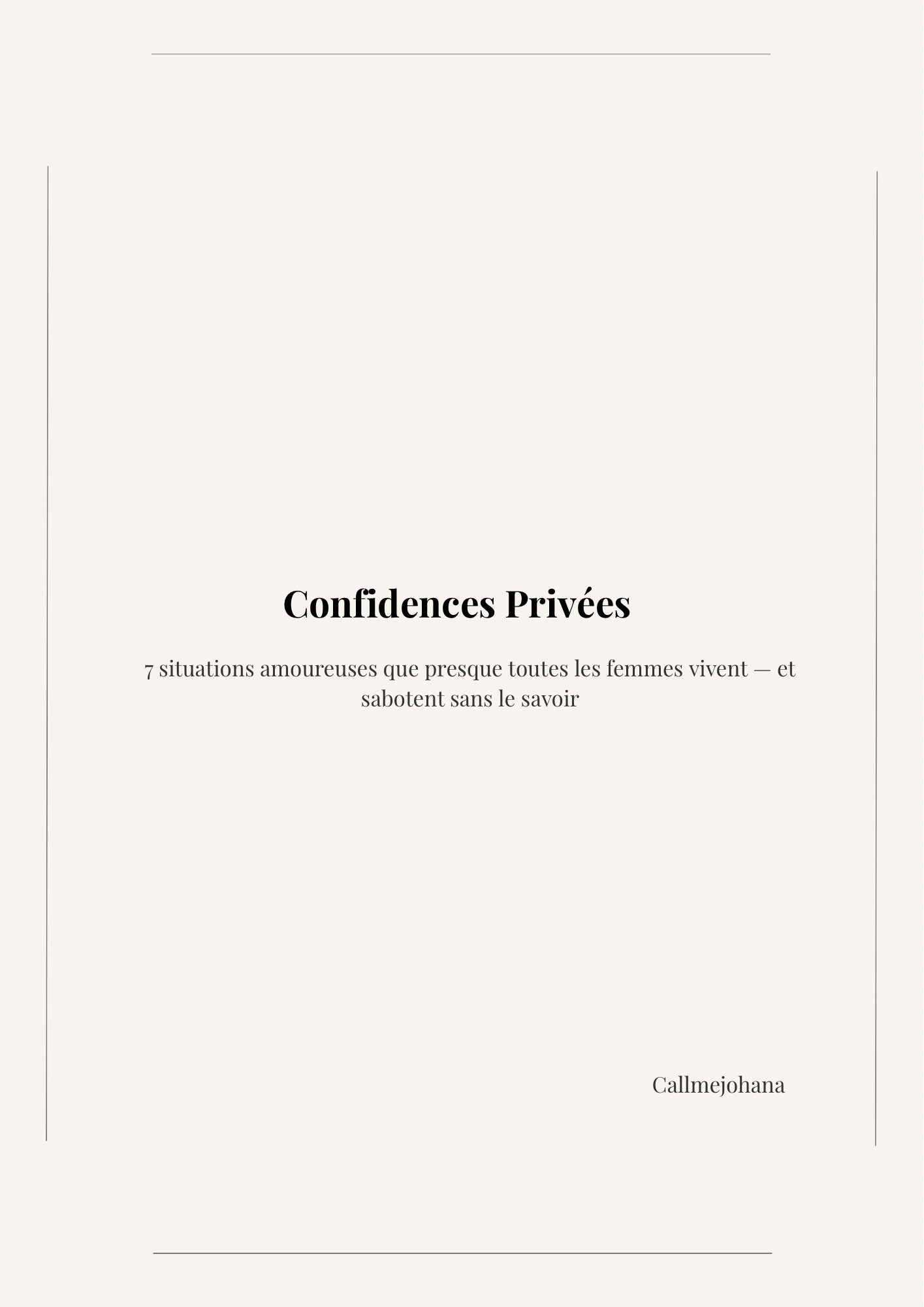 Confidences Privées
